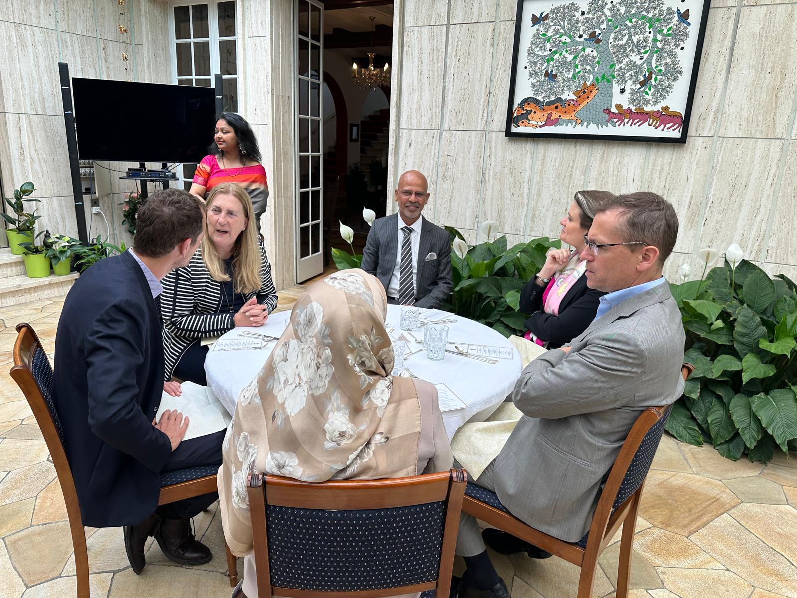 Ambassador Mridul Kumar hosted Ms. Helene Budliger Artieda, State Secretary for Economic Affairs (SECO) and Prof. Dr. Martina Hirayama, State Secretary for Education, Research and Innovation (SERI) at India House